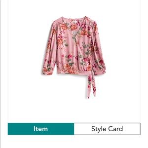 NWOT XS AVLN Studio Codley Surplice Tie Top